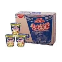 合味道海鲜味方便面84g*12杯整箱装