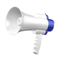 录音大喇叭扬声器户外手持宣传可充电喊话器扩音器大声公便携式高音小喇叭扬声器 黑白色 300秒录音