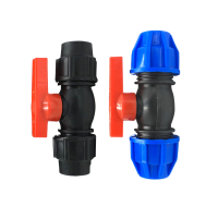 卡耐夫pe水管阀门塑料自来水管开关快接球阀50热熔快接阀 单位:个