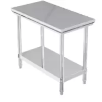 不锈钢工作台桌子作台厨房商用专用架 双层工作台:100*50*80cm