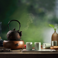 菲驰VT223 盛世东方铁离子养生套装1200ML/200ML青瓷杯x4