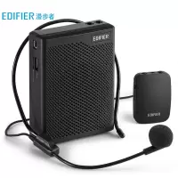 漫步者 (EDIFIER) MF5 无线版便携数码扩音器 小蜜蜂大功率教学专用教师导游扩音器 插卡播放器 黑色