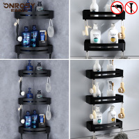 浴室置物架太空铝厕所洗手间转角收纳壁挂式卫生间免打孔三角篮