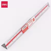 得力deli8930尺子三棱尺大比例尺室内设计画图三角菱平行划制图纸丁字手绘图工程建筑用工具作图服装一字多功能
