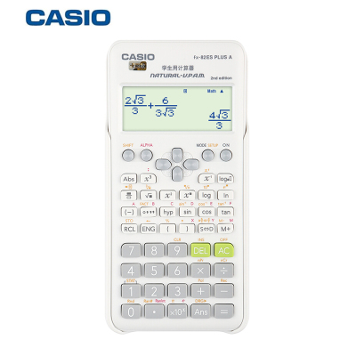 卡西欧(Casio) FX-82ES PLUS A - 2 计算器 慧白小号计算器办公计算器 商务计算器 双电源计算器