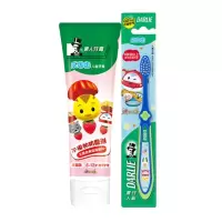黑人乐固齿超级飞侠6-10牙膏1支+牙刷1支草莓口味防蛀固齿防