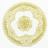 银白色烫金托盘杯垫30cm圆 6片装