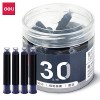 得力(deli)钢笔墨囊 学生钢笔墨水笔墨囊 可替换 30支/盒中包装DL-S646墨蓝.