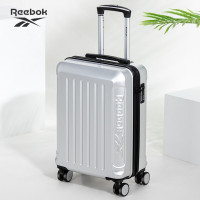 锐步Reebok时尚拉杆箱20寸旅行箱万向轮密码锁男女通用拉杆箱银色拉杆箱锐步拉杆箱 银色
