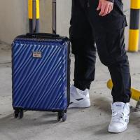 锐步Reebok时尚拉杆箱 行李箱旅行箱万向轮20英寸TSA密码锁L蓝色/金色 男女学生登机箱 蓝色 20寸