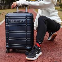 锐步Reebok时尚拉杆箱 行李箱旅行箱万向轮20英寸TSA密码锁 灰蓝/银色 男女学生登机箱 灰蓝色 20寸