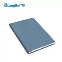 广博(GuangBo) GBP25669 96张A5商务办公笔记本子皮面本会议本记事本 悦彩马卡龙蓝