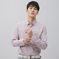 鄂尔多斯 | ERDOS春夏棉质修身版型休闲时尚男式衬衫