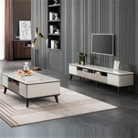芝华仕头等舱轻奢意式极简大理石茶几电视柜组合套装多功能PT025