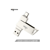 爱国者(aigo)32GB Type-C USB3.0 手机U盘 U350 银色双接口手机电脑用