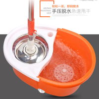 得力(deli) 家用不锈 钢旋 转拖 把 好神拖拖 把 桶