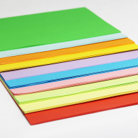 奥文 4K彩色手工学生加厚硬卡纸 混色 10张装