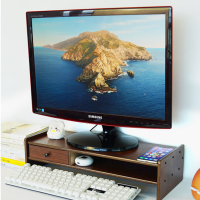 优必利 电脑显示器增高架键盘收纳胡桃木 47.9*20*12