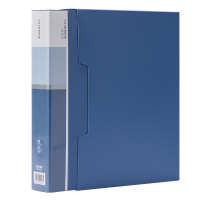 得力(deli) 资料册 5006-A4/80页/插袋文件册/活页文件夹/文件收纳袋/文件插页袋 蓝色(4个装)
