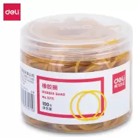 得力(deli) 橡胶圈 3215 高强度橡皮筋/橡胶圈 黄色 100g/筒(5筒装)