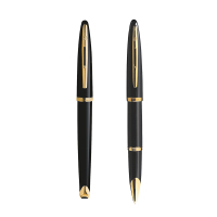 威迪文WATERMAN 签字笔 海韵系列 丽雅黑金夹宝珠笔 学生商务办公文具