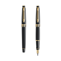 威迪文WATERMAN 钢笔 EXPERT系列丽雅黑金夹墨水笔 学生商务办公文具