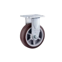常成 C13-4寸固定咖啡色人造橡胶(TPR)脚轮重型定向轮 4个装/套 C13-11100-42H