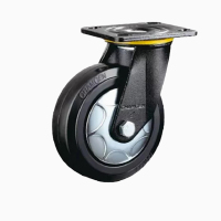 常成 C3-4寸平底活动重型黑色高弹力天然橡胶(ER)脚轮万向轮4个装/套 C3-22100-62D