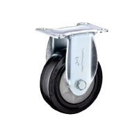 常成 B5-3寸固定黑色高弹力天然橡胶(ER)脚轮 中型定向轮 4个装/套 B5-1175-61D