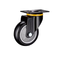 常成 B2-5寸平底活动黑色聚氨酯(PU)脚轮 中型万向轮 4个装/套 B2-22125-31D