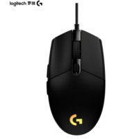 罗技(G)G102第二代 有线连接 游戏鼠标 RGB鼠标 黑色