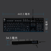 罗技(G)G610 有线连接 机械键盘 游戏机械键盘 全尺寸背光机械键盘 Cherry红轴