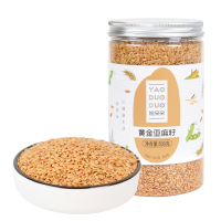 姚朵朵 黄金亚麻籽500g 胡麻籽生亚麻仔仁亚麻酸非即食可磨亚麻籽粉
