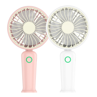 RECCI RHF-H01手持小风扇 粉色3档调速可立于桌面轻巧便携简约时尚
