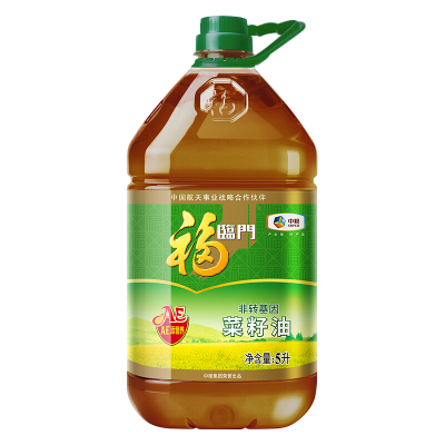 中粮福临门非转基因AE营养压榨菜籽油5L/桶风味营养菜籽