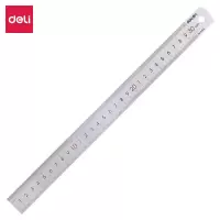 得力(deli) 钢直尺 8463 教学测量 绘图考试 文具尺子 30cm (5把装)