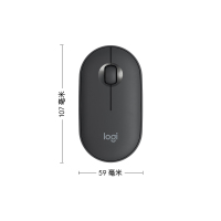 罗技pebble鹅卵石无线蓝牙鼠标静音 黑色