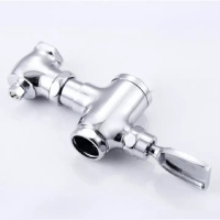 燕赵兄弟 卧式便池脚踏阀 银色