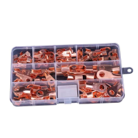 凤凰开口鼻 接线铜线鼻 铜端子 铜线耳 OT开口鼻 铜鼻子组合套装(80只装)