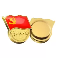 中锐智采 磁铁式胸徽徽章党员胸章 党0徽 加厚款 50个装