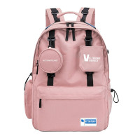 维多利亚旅行者(VICTORIATOURIST)女士双肩包 休闲旅行背包 大容量电脑数码包 校园情侣款 V2109粉色