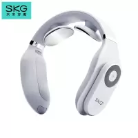 SKG 颈椎按摩器 颈椎按摩仪 肩颈按摩器 颈椎经络电脉冲护颈仪 4098小米白 K5蓝牙款
