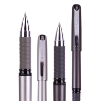 得力 S25 中性笔 水笔 办公签字笔 老板笔0.5mm办公用品文具(含印刷)2只装