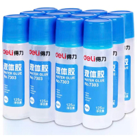 得力 带刷头手工液体胶水 7303 125ml deli7303(12支)