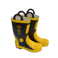 3C认证消防鞋 02款消防战斗靴水靴消防靴消防钢板鞋底防刺穿防护靴