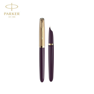 派克(PARKER)钢笔 51系列豪华马尔林金夹墨水笔 18K金笔尖 书写F尖0.5mm