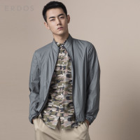 鄂尔多斯轻薄立领休闲男夹克拉链短款外套