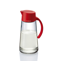 日本ASVEL玻璃油壶家用自动开合油瓶防漏厨房装油罐酱油醋调料瓶650ml红色