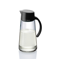 日本ASVEL玻璃油壶家用自动开合油瓶防漏厨房装油罐酱油醋调料瓶650ml黑色