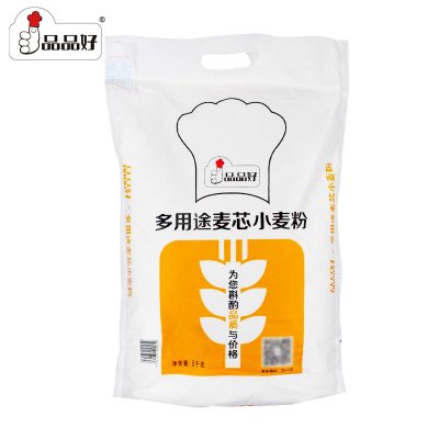 品品好多用途小麦粉5kg家用家常包子馒头中筋面粉通用烘焙原料